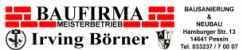Maurer Brandenburg: Baufirma Irving Börner